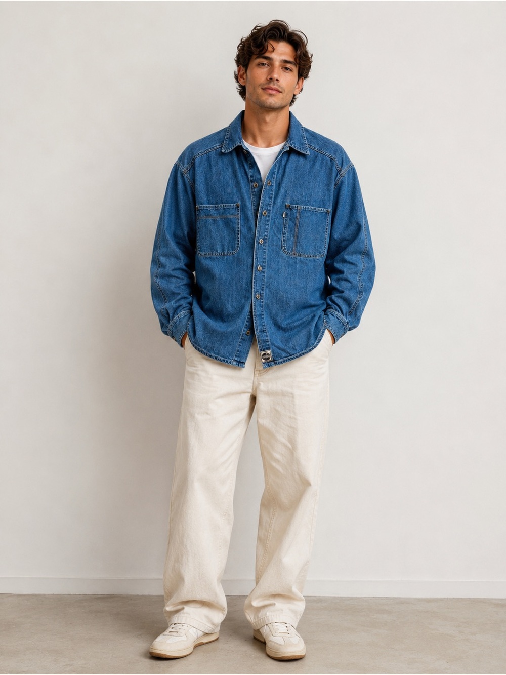SilverTab Levis Vintage Denim Button Front Shirt Jacket Mens Overshirt Medium